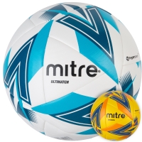 Mitre Ultimatch Matchday Football White or Yellow