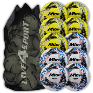 Calcio One White & Yellow Mixed 10 Ball Deal + FREE Bag