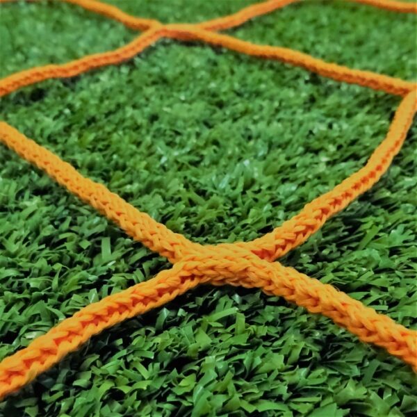 5-a-side - 12ft x 4ft - Orange 4mm Heavy Duty Goal Net - Image 2