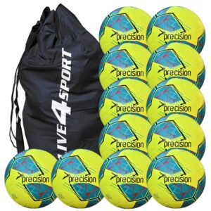 Fusion FIFA Basic Training Football 12 Ball Deal - Yellow/Teal